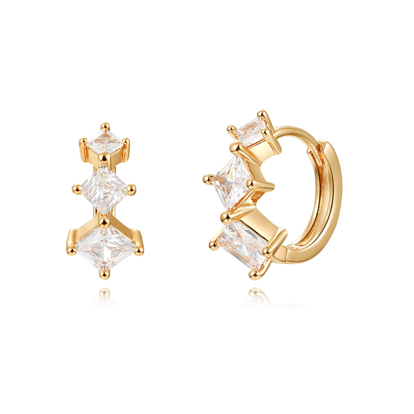 Brass With Plated Fashion Jewelry Earrings