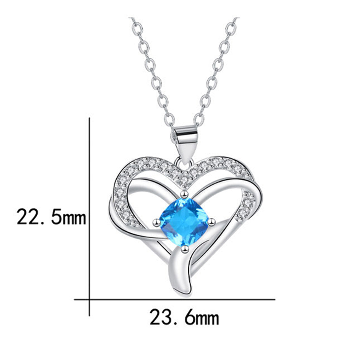 Copper With Silver/Rosegold Plated Heart Pendant Necklace