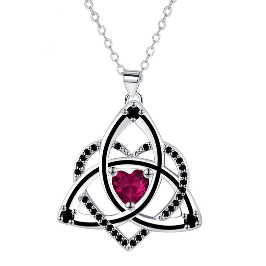 Copper With Silver Plated Celtic Knot Pendant Necklace