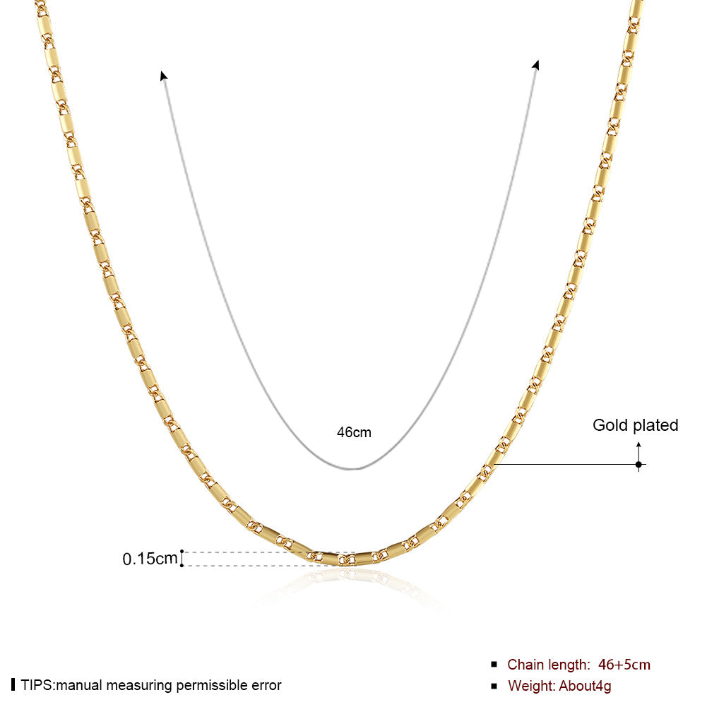 Brass With Plated Fashion Jewelry Necklace