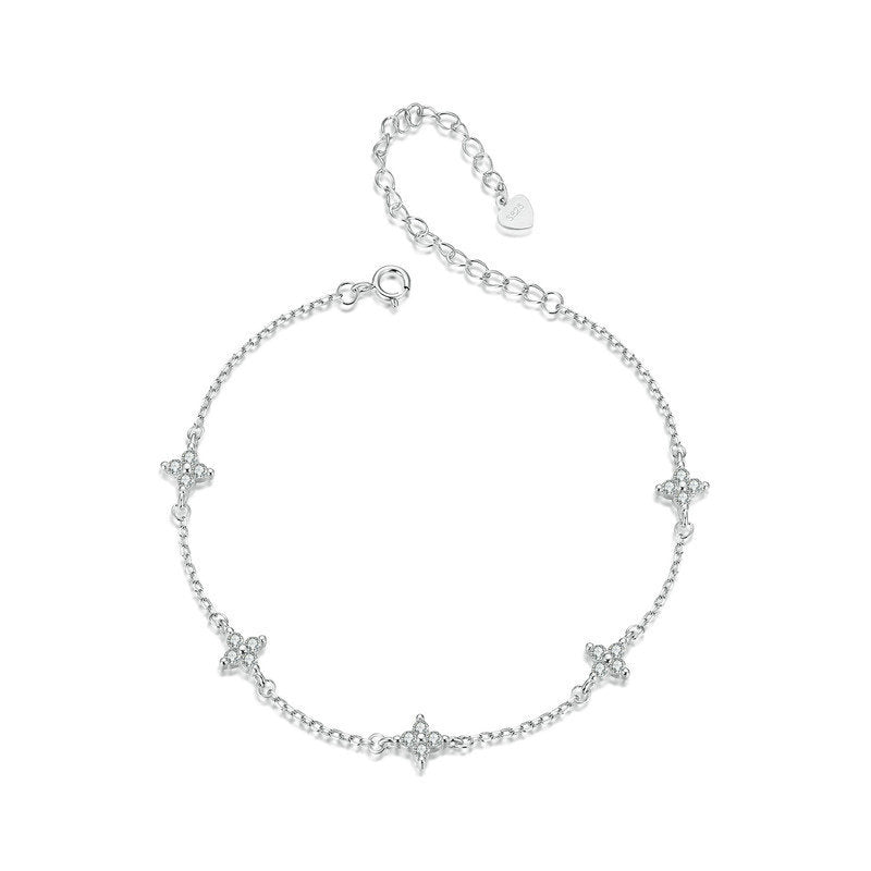 925 Sterling Silver Zircon Fashion Anklet