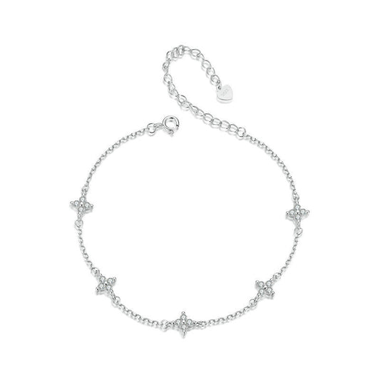 925 Sterling Silver Zircon Fashion Anklet