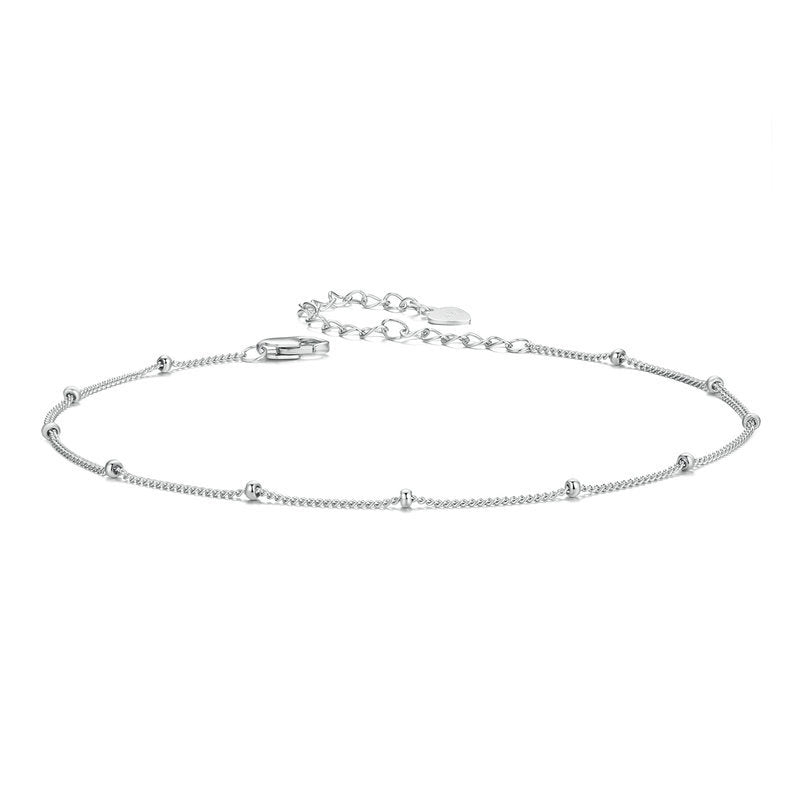 925 Sterling Silver Chain Fashion Anklet