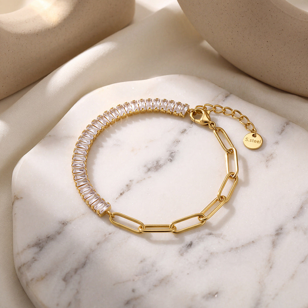 Pulsera minimalista de acero inoxidable