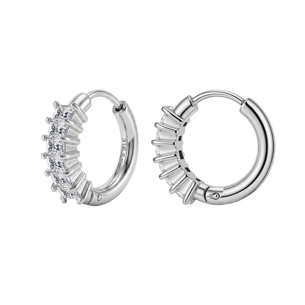 Pendientes de moda de joyería de acero inoxidable
