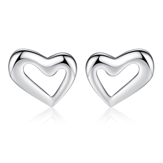 925 Sterling Silver Heart Earrings Fashion Jewelry Gift for Women Girls