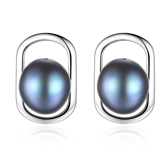 925 Sterling Silver Natural Pearl Drop Stud Earrings Fashion Jewelry Gift for Women Girls