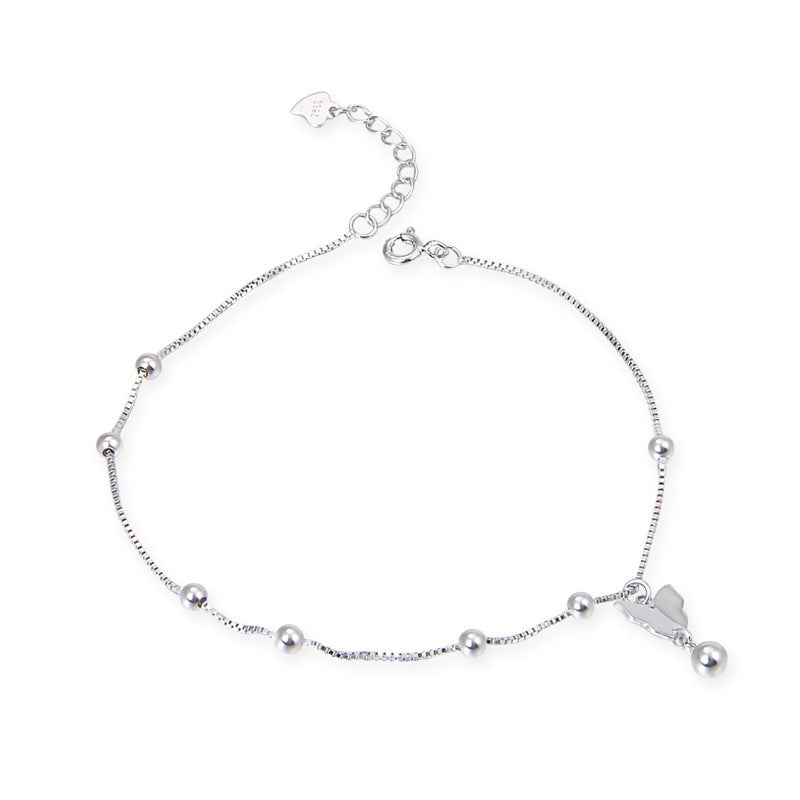 925 Sterling Silver Butterfly Fashion Anklet