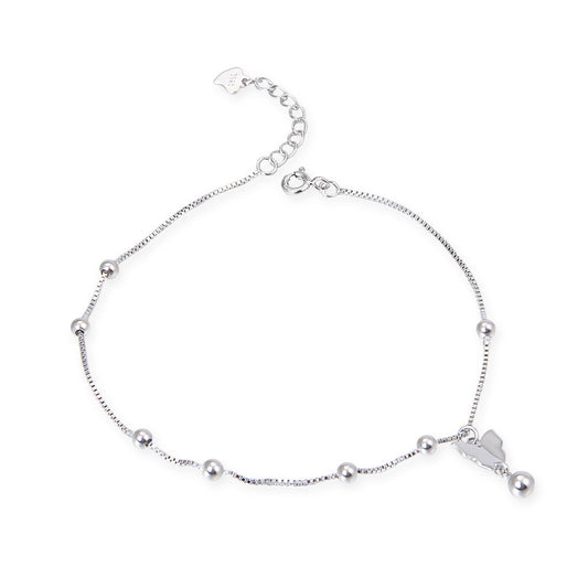 925 Sterling Silver Butterfly Fashion Anklet