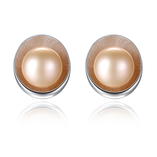 925 Sterling Silver Natural Pearl Drop Earrings Fashion Jewelry Gift for Women Girls