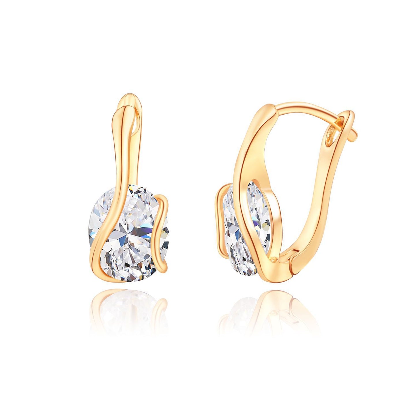 Brass With Plated Fashion Jewelry Earrings