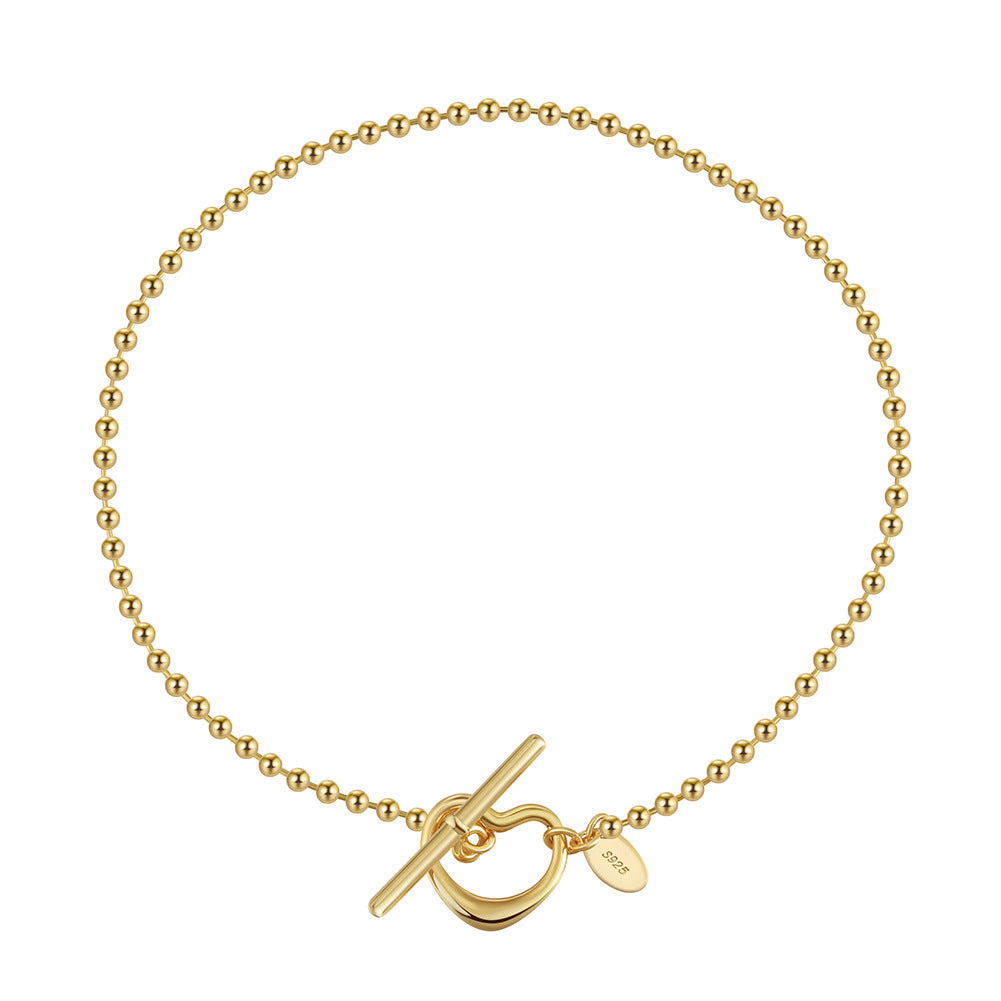 Tobillera de moda de doble capa con diseño de mariposa en plata de ley 925