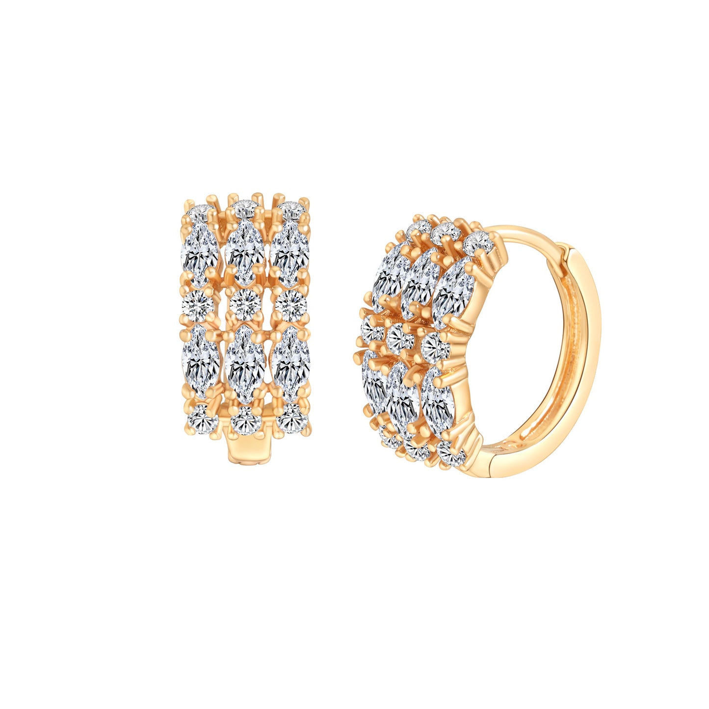 Brass With Plated Fashion Jewelry Earrings