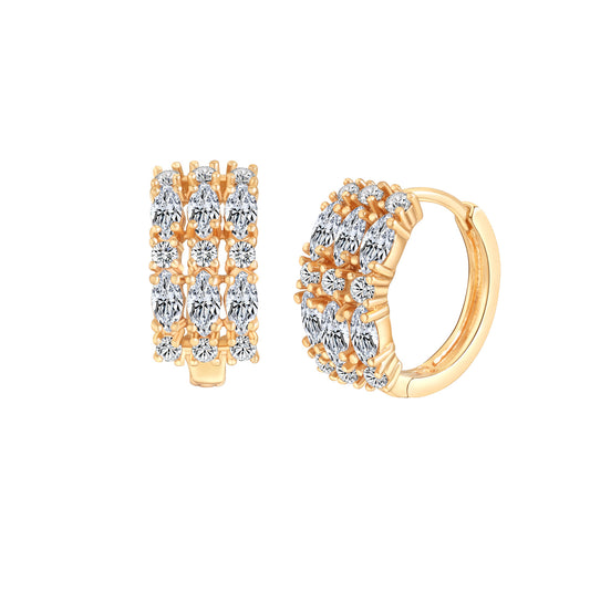 Brass With Plated Fashion Jewelry Earrings