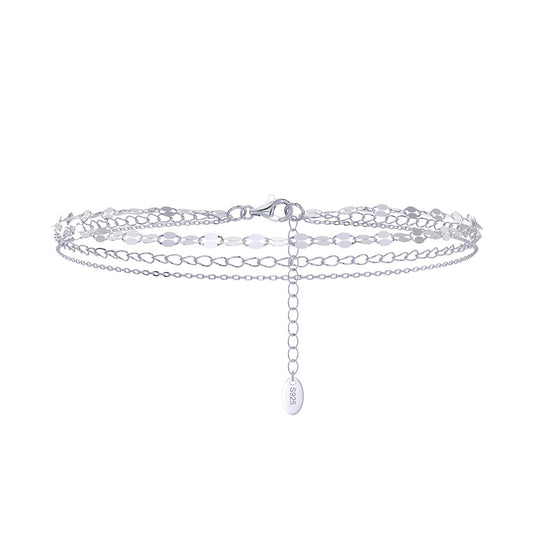 925 Sterling Silver Chain Fashion Anklet