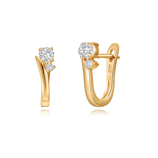 Brass With Plated Fashion Jewelry Earrings