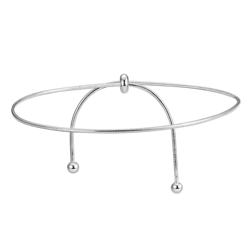 Tobillera de moda de doble capa con diseño de mariposa en plata de ley 925