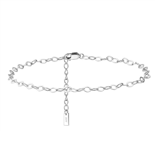 925 Sterling Silver Link Chain Fashion Anklet