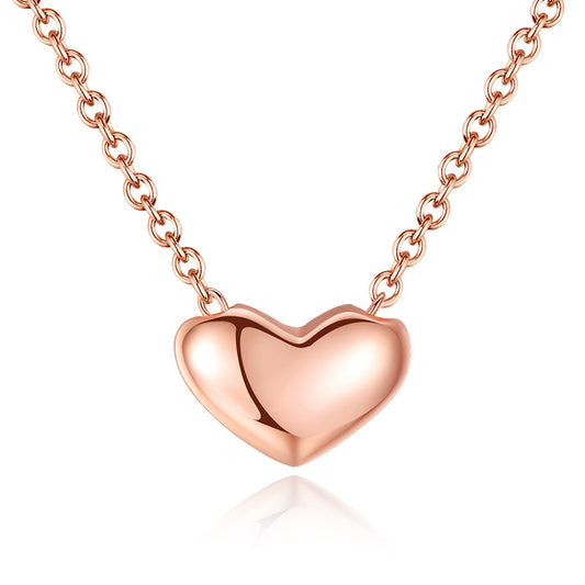 925 Sterling Silver Heart Necklace Fashion Jewelry Gift for Women Girls