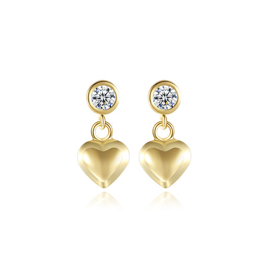 925 Sterling Silver Heart Earrings Fashion Jewelry Gift for Women Girls