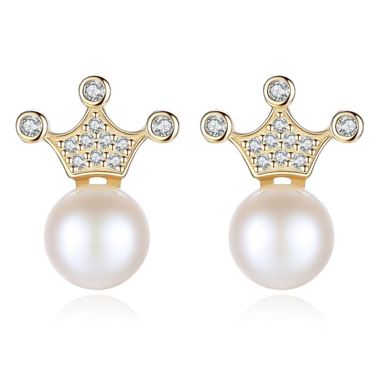 Pendientes colgantes de perla natural de plata de ley 925, joyería de moda, regalo para mujeres y niñas.