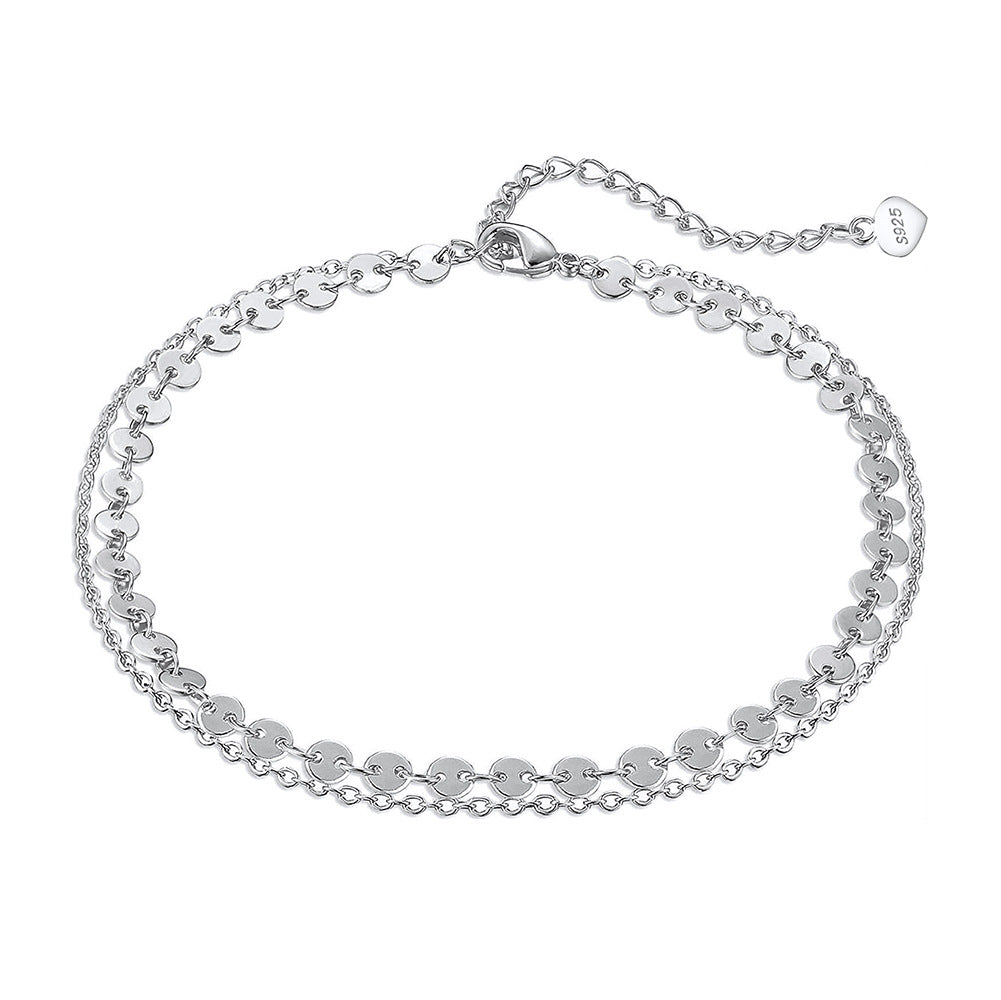 925 Sterling Silver Chain Fashion Anklet