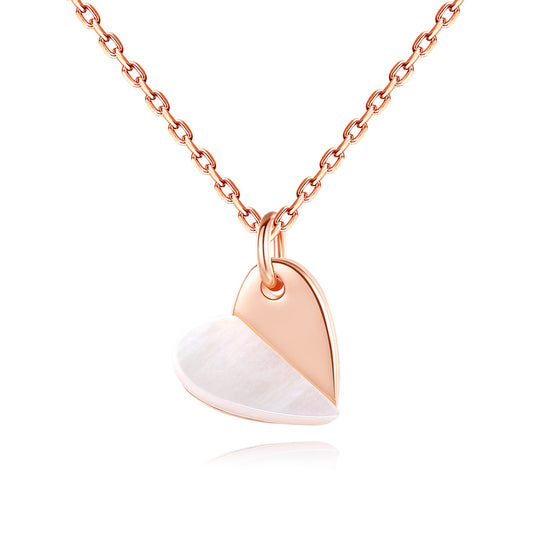 925 Sterling Silver Heart Necklace Fashion Jewelry Gift for Women Girls
