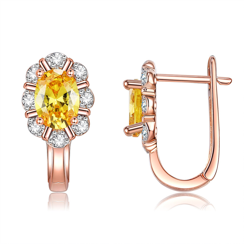 Brass With Plated Fashion Jewelry Earrings