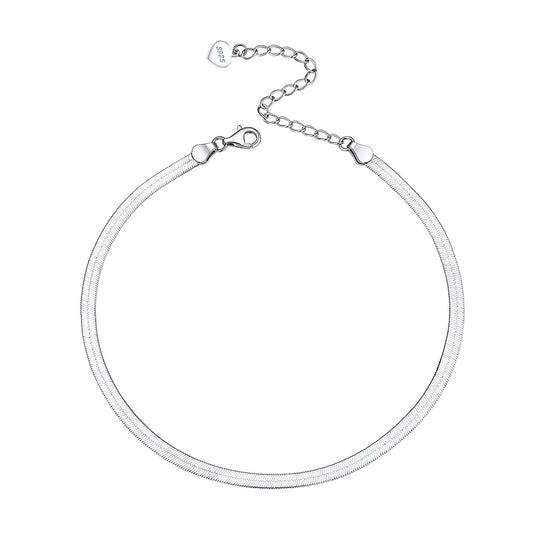 925 Sterling Silver Snake Chain Fashion Anklet