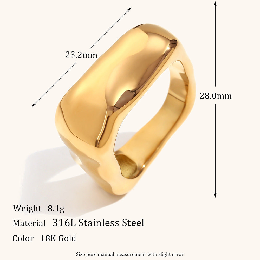316L Stainless Steel Minimalist Fashion Ring