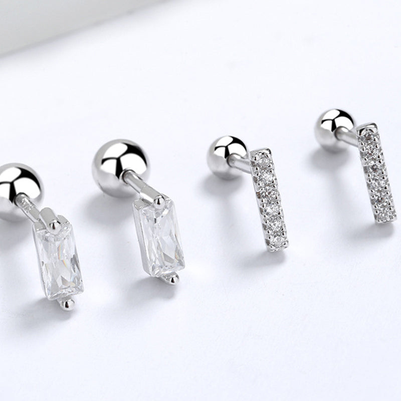 925 Sterling Silver Screwed Earrings