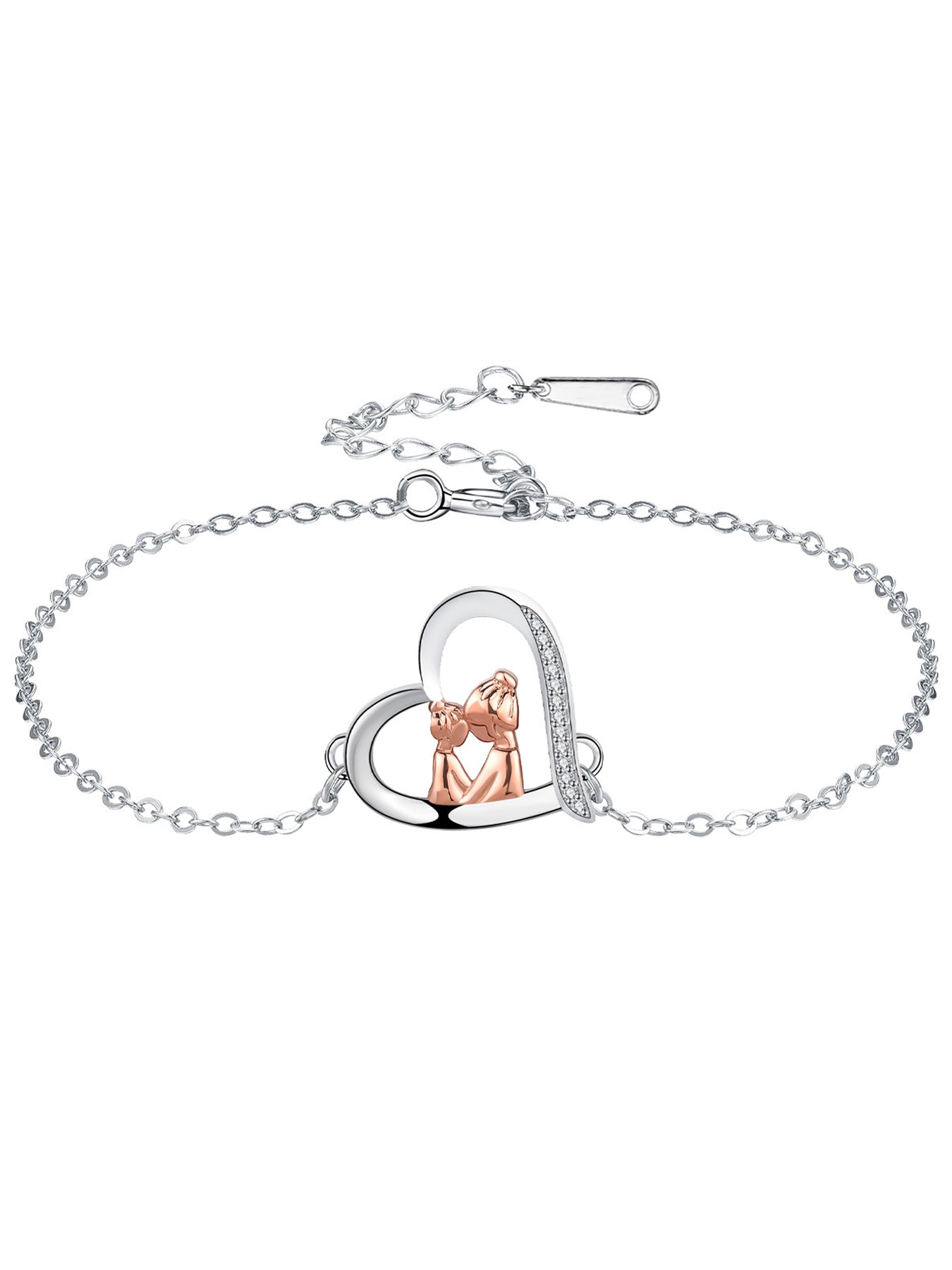 Heart Shaped Decor Bracelet, Fashionable Jewelry for Women & Girls, Trendy All-match & Exquisite Jewelry for Birthday Gift