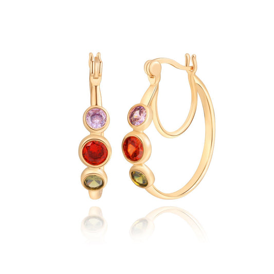 Brass With Plated Fashion Jewelry Earrings