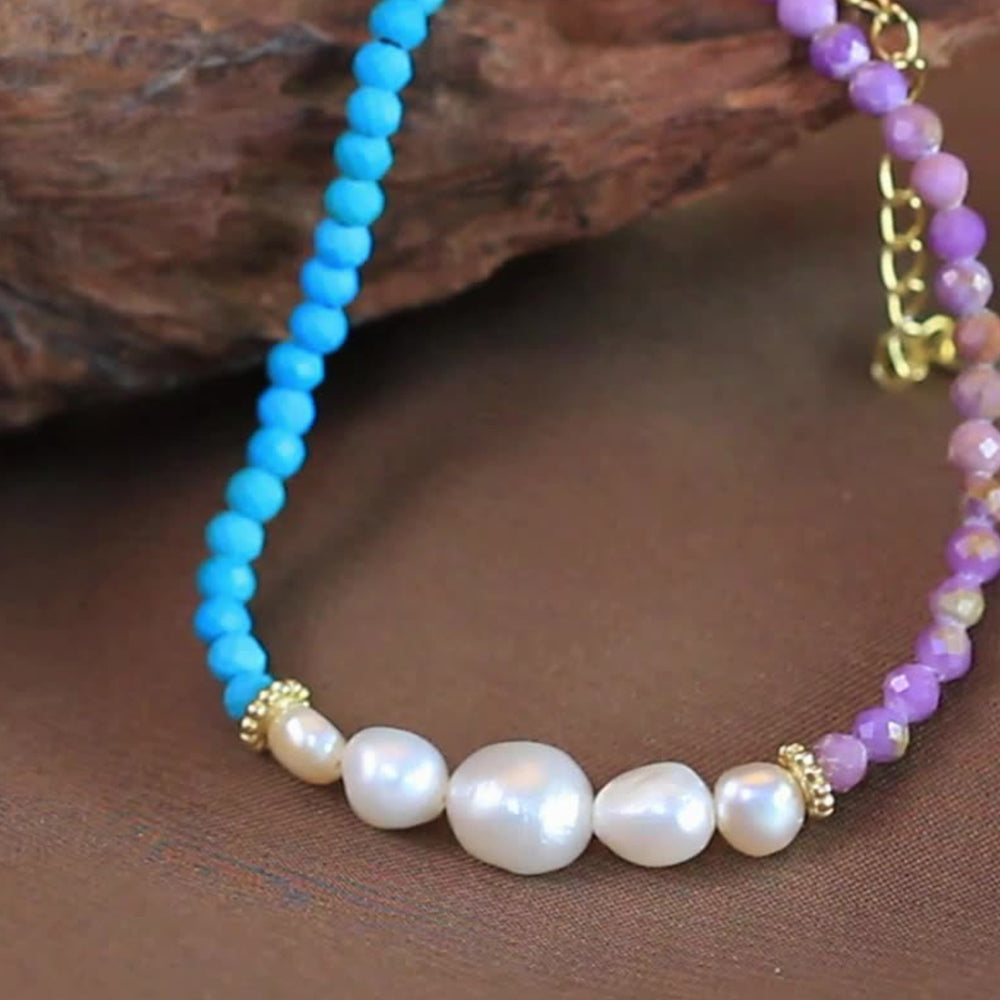 925 Sterling Silver Pearl Bracelet Fashion Jewelry Gift for Women Girls