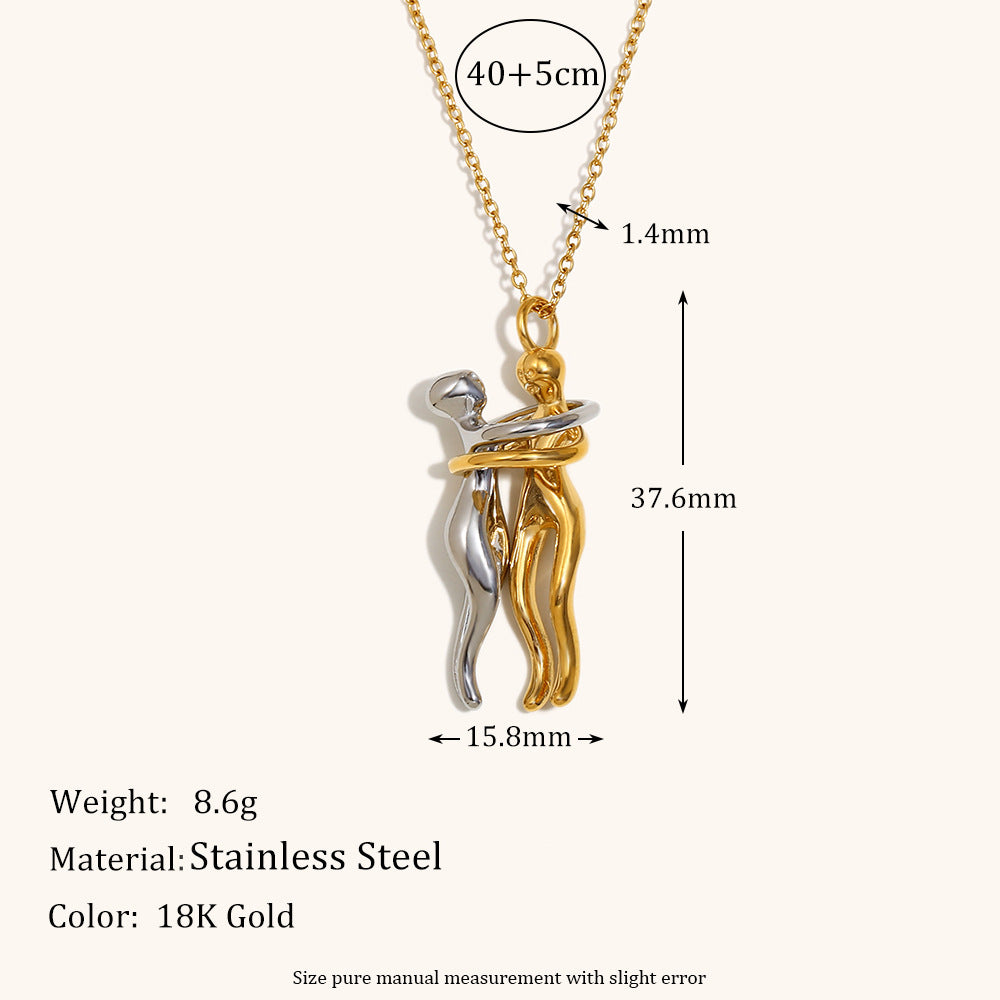 316L Stainless Steel Jewelry Fashion Hug Necklace Chain