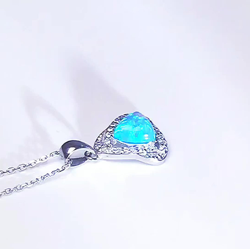 925 Sterling Silver Heart Necklace Fashion Jewelry Gift for Women Girls