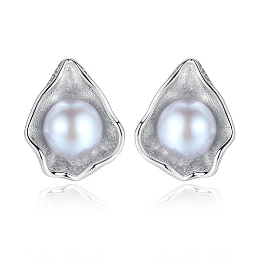 925 Sterling Silver Natural Pearl Drop Earrings Fashion Jewelry Gift for Women Girls