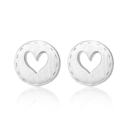 925 Sterling Silver Heart Earrings Fashion Jewelry Gift for Women Girls