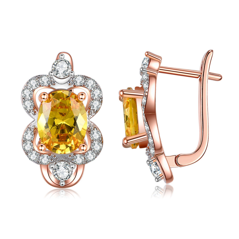 Brass With Plated Fashion Jewelry Earrings