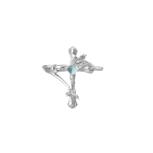 925 Sterling Silver Cross Fashion Ring