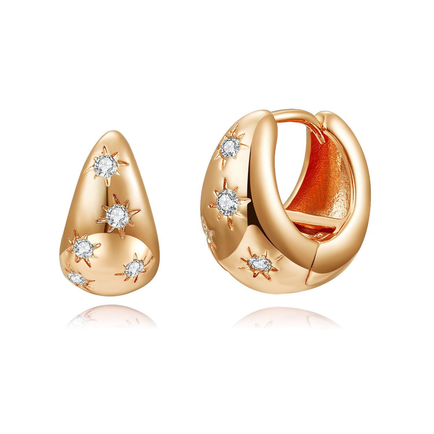 Brass With Plated Fashion Jewelry Earrings