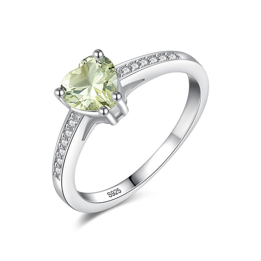 925 Sterling Silver Heart Ring Fashion Jewelry Gift for Women Girls