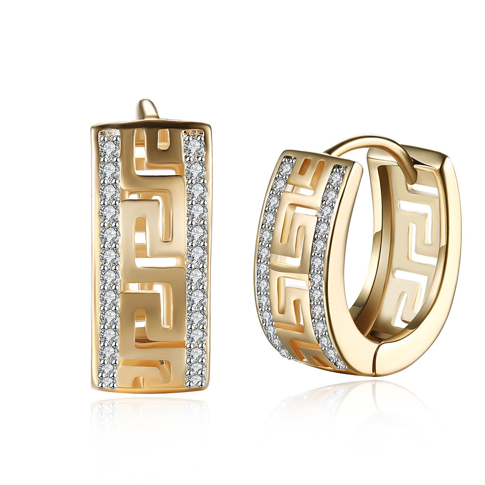 Brass With Plated Fashion Jewelry Earrings