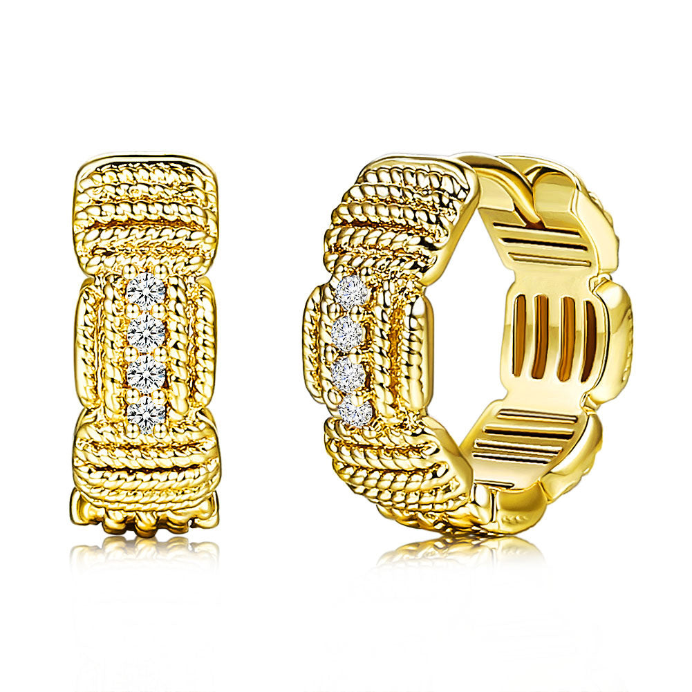 Brass With Plated Fashion Jewelry Earrings