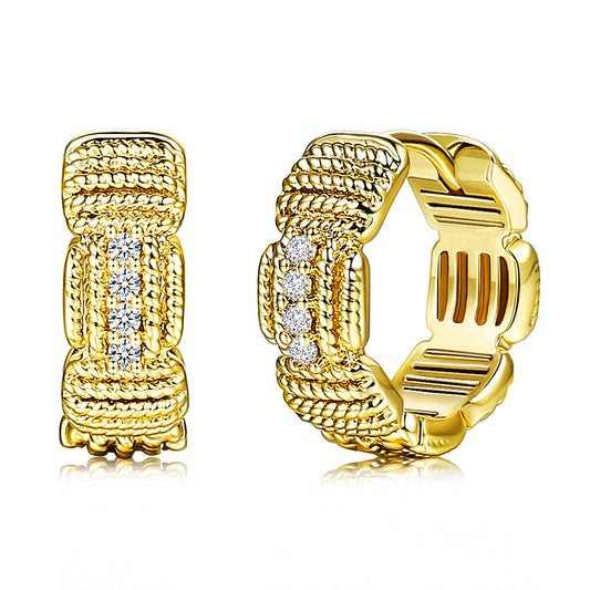 Brass With Plated Fashion Jewelry Earrings