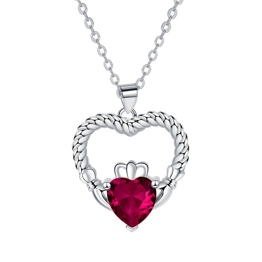 Copper With Silver Plated Heart Pendant Necklace