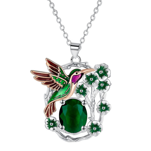 Copper With Silver Plated Bird Pendant Necklace