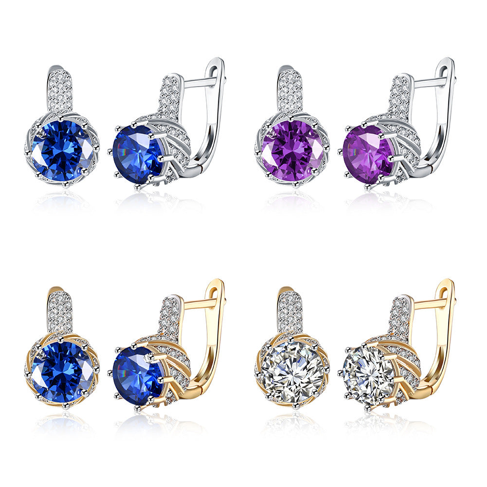 Brass With Plated Fashion Jewelry Earrings