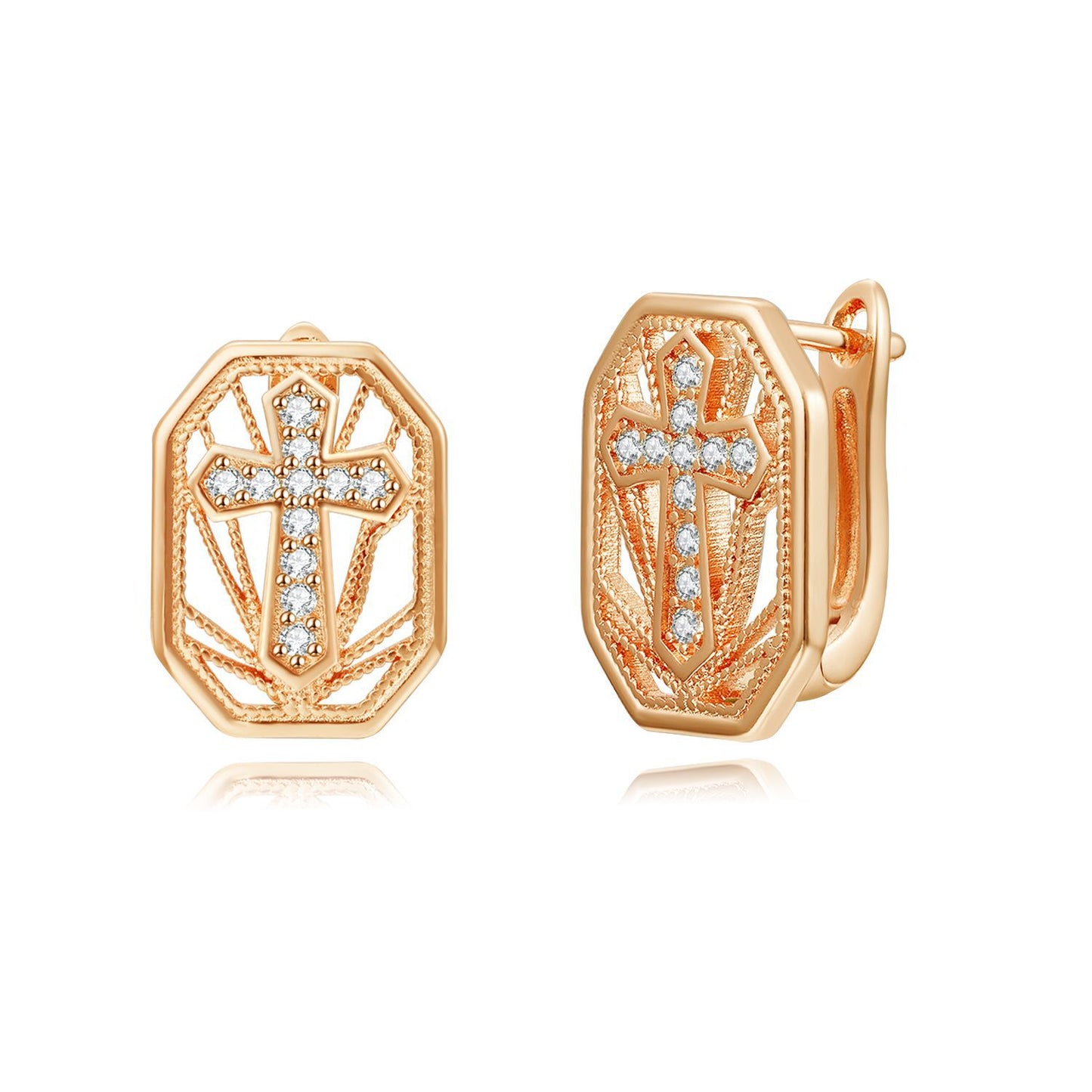 Brass With Plated Fashion Jewelry Earrings