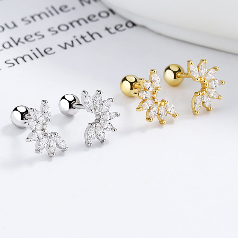 925 Sterling Silver Screw Back Stud Earrings